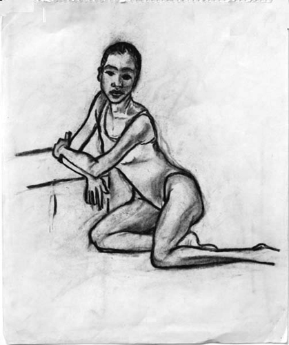 Dancer From Honduras -Charcoal on Paper_10x10_2002