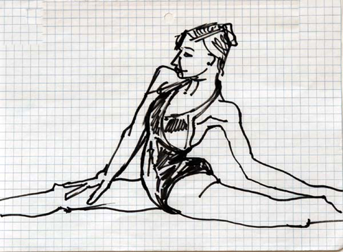 Floorwork - Amanda Hood- Sharpie ink on Paper_8x16 _1998