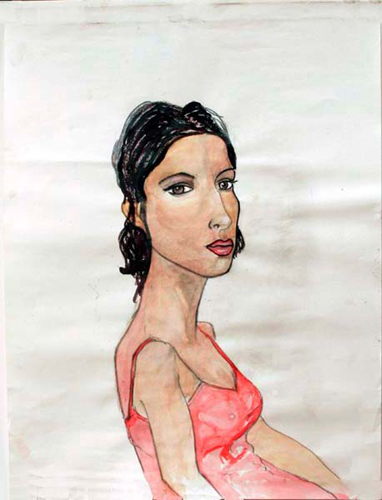 Girl From Maine - Watercolor on Arches _24x18_1998