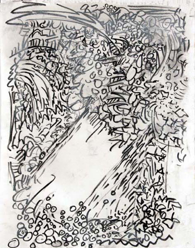 Lake District 1 - Pencil on Paper_(BFK)  10x4  2006