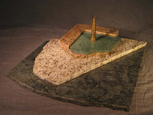 Fountain Marble- Granite Brass_22x22x8 in-view1